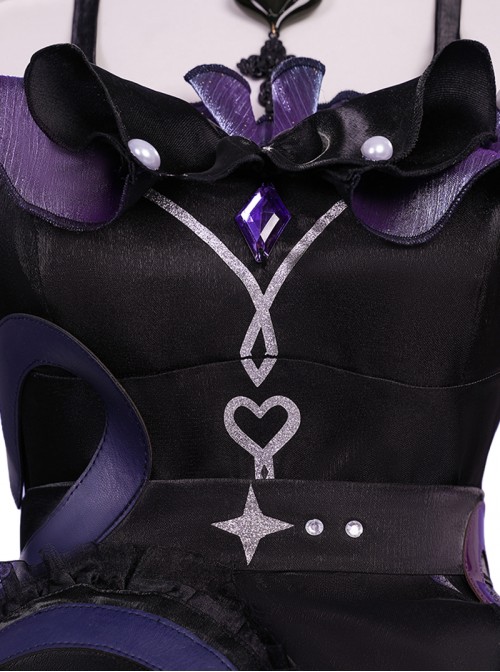 Honor Of Kings Halloween Cosplay X Sanrio Characters Collaboration Kuromi Heart Angela Costume Set