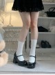 Sweet Daily Versatile School Lolita White Cotton Socks 33cm Uniform Mid Calf Socks