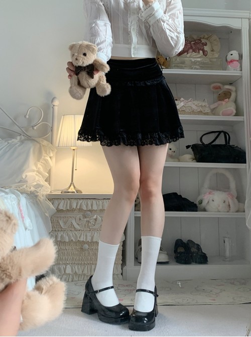 Sweet Daily Versatile School Lolita White Cotton Socks 33cm Uniform Mid Calf Socks