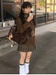 School Sakura Girl Kawaii Fashion British Style Student Commute Cute Versatile PU Uniform Bag