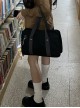 Japanese Student Commute Kawaii Fashion Canvas Campus Basic JK Uniform Tote Shoulder Bag