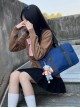 Japanese Student Commute Kawaii Fashion Canvas Campus Basic JK Uniform Tote Shoulder Bag