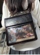 College Versatile Retro Kawaii Fashion Japanese Quadratic Element Shoulder Crossbody Backpack Envelope Itabag