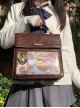 College Versatile Retro Kawaii Fashion Japanese Quadratic Element Shoulder Crossbody Backpack Envelope Itabag