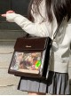 College Versatile Retro Kawaii Fashion Japanese Quadratic Element Shoulder Crossbody Backpack Envelope Itabag