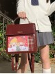 College Versatile Retro Kawaii Fashion Japanese Quadratic Element Shoulder Crossbody Backpack Envelope Itabag