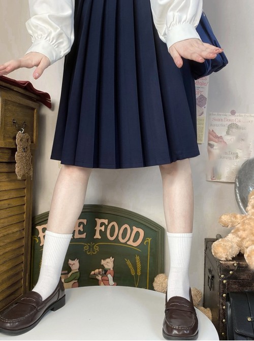 Japanese Girl Kawaii Fashion 60cm College Style Daily Versatile JK Uniform Pleated Skirt