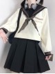 High Waisted School Girl Kawaii Fashion JK Uniform Basic Eight Box Pleated Solid Color Skirt
