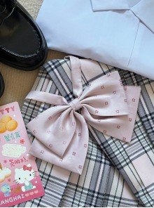 Kawaii Fashion School Girl Style JK Uniform Dainty Plum Blossom Polka Dot Jacquard Bowknot Tie