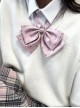 Kawaii Fashion School Girl Style JK Uniform Dainty Plum Blossom Polka Dot Jacquard Bowknot Tie