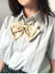 Kawaii Fashion School Girl Style JK Uniform Dainty Plum Blossom Polka Dot Jacquard Bowknot Tie
