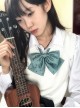 Kawaii Fashion School Girl Style JK Uniform Dainty Plum Blossom Polka Dot Jacquard Bowknot Tie