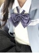 Kawaii Fashion School Girl Style JK Uniform Dainty Plum Blossom Polka Dot Jacquard Bowknot Tie