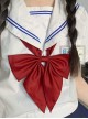 Japanese Style Matte Kawaii Fashion School Girl Sailor Uniform Goldfish Pointed Tail Bowknot Tie