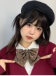 Rabbit Ear Peach Blossom Print Kawaii Fashion Japanese Sweet Bowknot Campus Uniform Bowknot Tie