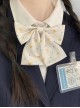 Cute Polka Dot Heart Print Kawaii Fashion Soft Girl Student Uniform Sweet Bowknot Tie