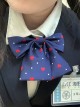 Cute Polka Dot Heart Print Kawaii Fashion Soft Girl Student Uniform Sweet Bowknot Tie