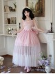 Foam Sea Series Classic Lolita Elegant Rose Fishbone Waist Dress Tulle skirt Necklace Headband Set