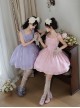 Foam Sea Series Classic Lolita Elegant Rose Fishbone Waist Dress Tulle skirt Necklace Headband Set