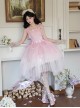 Foam Sea Series Classic Lolita Elegant Rose Fishbone Waist Dress Tulle skirt Necklace Headband Set