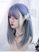 Harajuku Soft Girl Y2K Sweet Lolita Cool Elegant Purple Gray Ombre Long Straight Wig