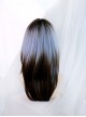 Dawn Beginning Series Sweet Lolita Harajuku Y2K Pampas Blue Brown Ombre Long Straight Wig