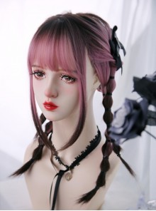 Raspberry Series Sweet Lolita Harajuku Y2K Pink Brown Ombre Long Straight Wig