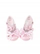 Satin Sugar Series Sweet Lolita Elegant Satin Bowknot PU Low Heel Round Toe Mary Jane Shoes