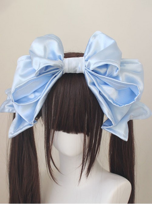 Antique Doll Series Sweet Lolita Gorgeous Velvet Satin Cake 3D Bowknot Headband
