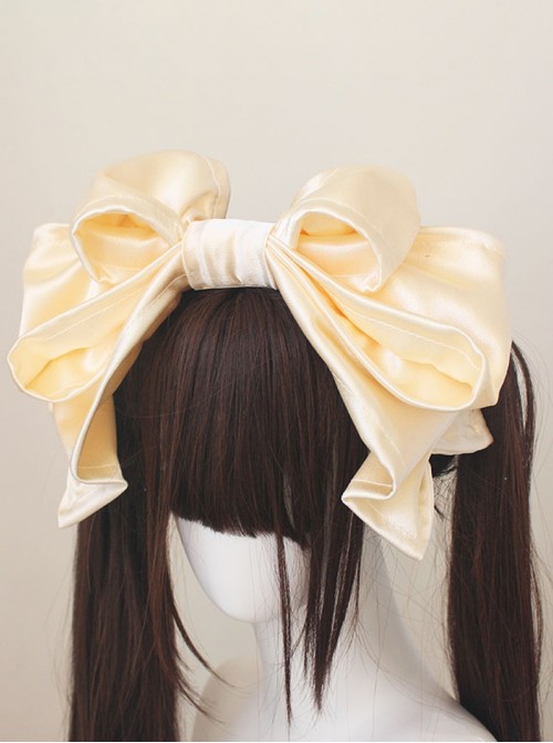 Antique Doll Series Sweet Lolita Gorgeous Velvet Satin Cake 3D Bowknot Headband