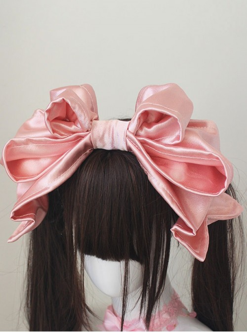 Antique Doll Series Sweet Lolita Gorgeous Velvet Satin Cake 3D Bowknot Headband