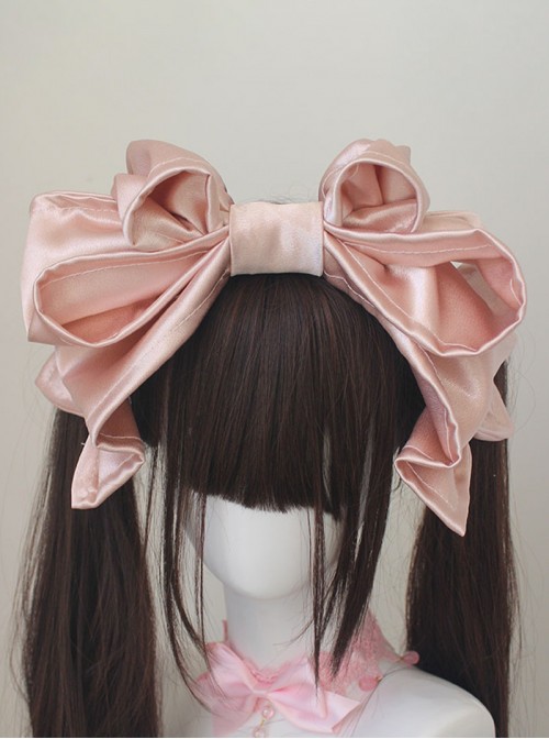 Antique Doll Series Sweet Lolita Gorgeous Velvet Satin Cake 3D Bowknot Headband