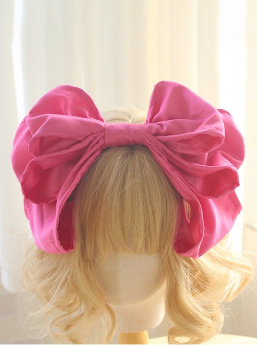 Antique Doll Series Sweet Lolita Gorgeous Velvet Satin Cake 3D Bowknot Headband