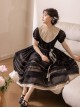 Glass Candy Antique Series Classic Lolita Elegant Daily Soft Lace Bubble Sleeve Long Dress