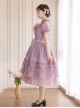 Glass Candy Antique Series Classic Lolita Elegant Daily Soft Lace Bubble Sleeve Long Dress