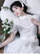 Glass Candy Antique Series Classic Lolita Elegant Daily Soft Lace Bubble Sleeve Long Dress