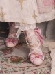 Witch Key Series Sweet Lolita Elegant Satin Large Bowknot Pearl Chain Pointed Toe High Heel Shoes