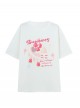 Daily Kawaii Fashion Loose Comfortable White Cake Print Lace Spliced Short Sleeve T-Shirt