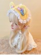 Sweet Cute Childlike Kawaii Fashion Yellow Plush Bear Ears Candy Lace Headband