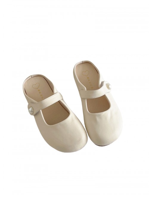 French Style Sweet Classic Lolita Light Color Comfortable Round Toe Flat Soft Sole Mary Jane Shoes