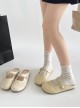 French Style Sweet Classic Lolita Light Color Comfortable Round Toe Flat Soft Sole Mary Jane Shoes