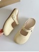 French Style Sweet Classic Lolita Light Color Comfortable Round Toe Flat Soft Sole Mary Jane Shoes