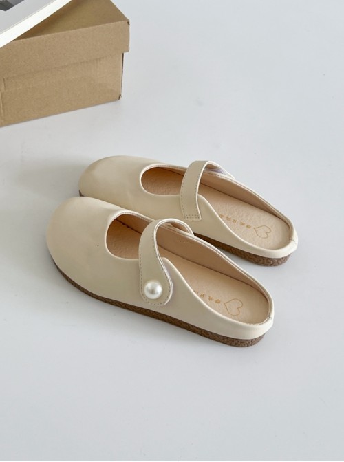 French Style Sweet Classic Lolita Light Color Comfortable Round Toe Flat Soft Sole Mary Jane Shoes