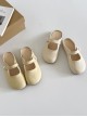 French Style Sweet Classic Lolita Light Color Comfortable Round Toe Flat Soft Sole Mary Jane Shoes