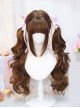Japanese Style Straight Bangs Sweet Lolita Cute Daily Versatile Curly Long Wig