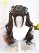 Japanese Style Straight Bangs Sweet Lolita Cute Daily Versatile Curly Long Wig