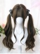 Japanese Style Straight Bangs Sweet Lolita Cute Daily Versatile Curly Long Wig