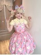 Ribbon Cat Series Sweet Lolita Daily Japanese Showa Retro Style Printed Sleeveless Dress