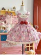 Ribbon Cat Series Sweet Lolita Lace Saliva Bag Ruffle Japanese Showa Bowknot Sleeveless Dress