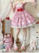 Ribbon Cat Series Sweet Lolita Lace Saliva Bag Ruffle Japanese Showa Bowknot Sleeveless Dress